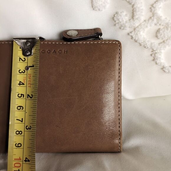 Coach Butter Soft Embossed Bifold/Zip Ladies Wallet- Camel Color - Picture 14 of 16